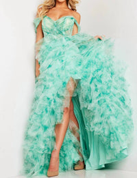Jovani - Sweetheart Neck Off-shoulder Ballgown