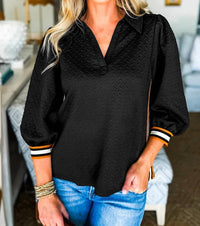 Little Daisy Closet - Harper Stripe Trim Blouse