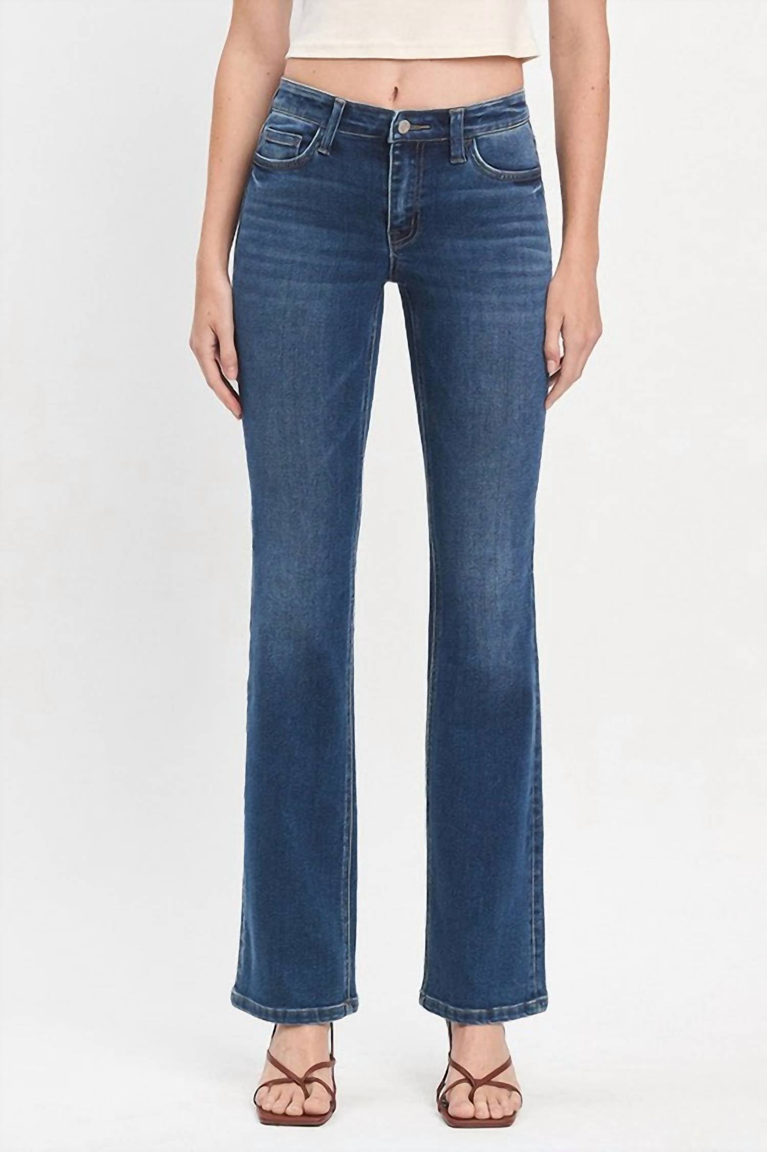VERVET BY FLYING MONKEY Miranda Relaxed Bootcut Jeans in revere - women's jeans