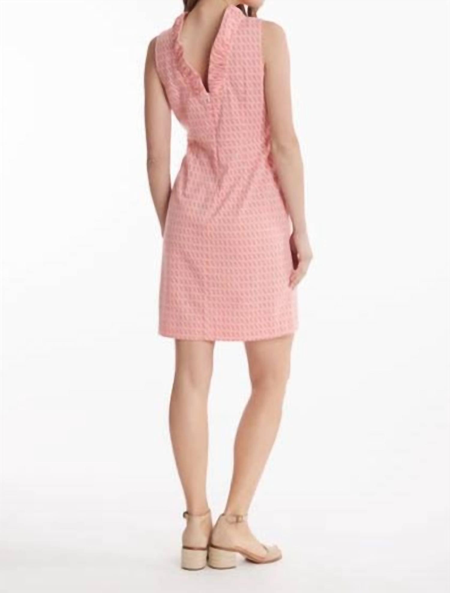 Tyler Boe - Erica Jacquard Dress in Coral Links
