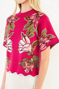 Thml - Women's Scallop Hem And Sleeves Tee