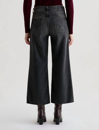 AG Jeans Saige Wide Leg Crop Jeans in overnight - women's jeans - detail view