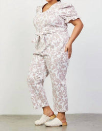 Skies Are Blue - Printed Cotton Twill Jumpsuit