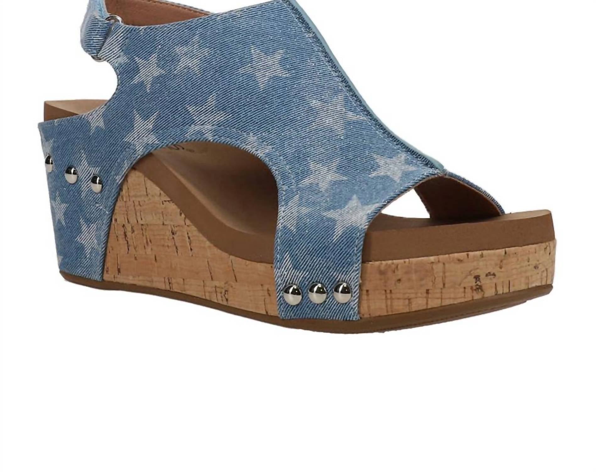 Corkys Footwear - Women's Carley Graphic Studded Slingback Wedge Sandals