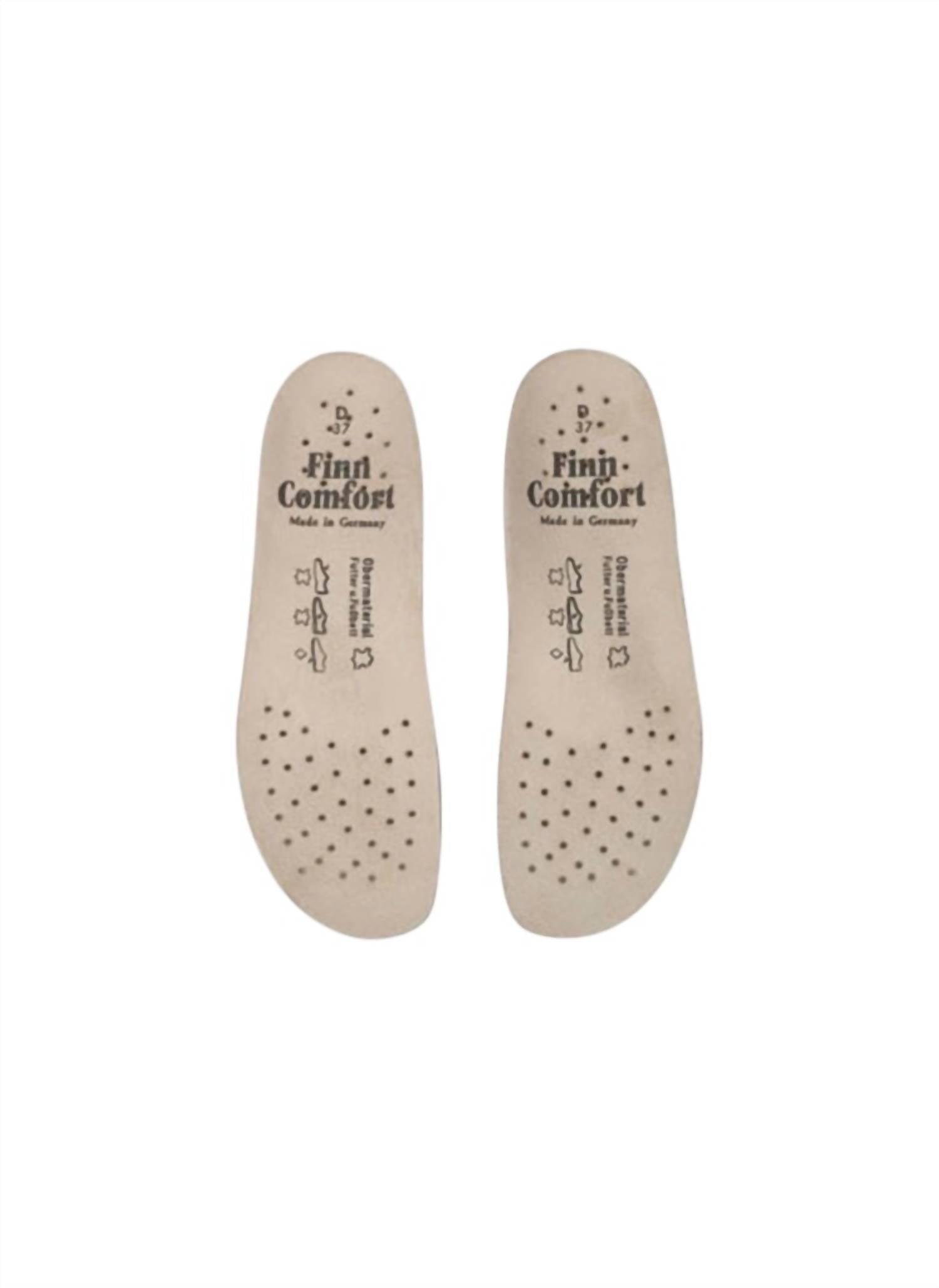 Finn Comfort Women's Classic Flat Perforated Insole in beige - women's shoe