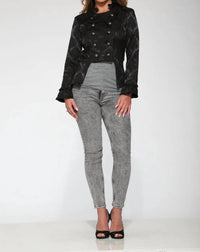 Orchid Bloom - Brocade Ruffle Detail Jacket