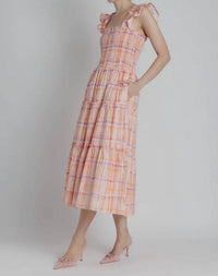 Aureum - Printed Tiered Midi Dress