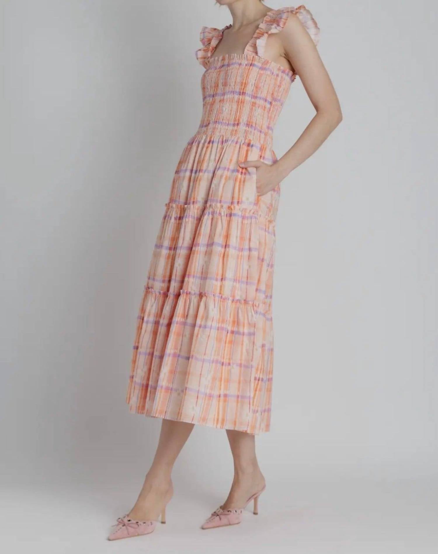 Aureum - Printed Tiered Midi Dress