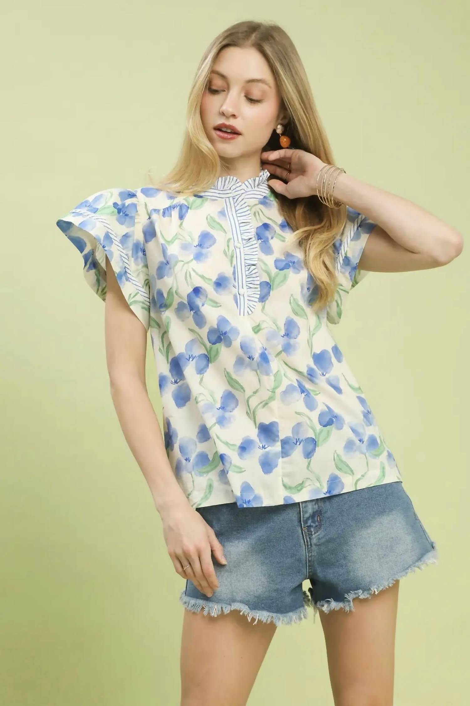 Umgee - Floral Mixed Top
