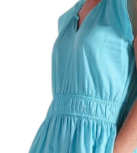 Maude Seirra Midi Dress in cyan - women's dress - detail view
