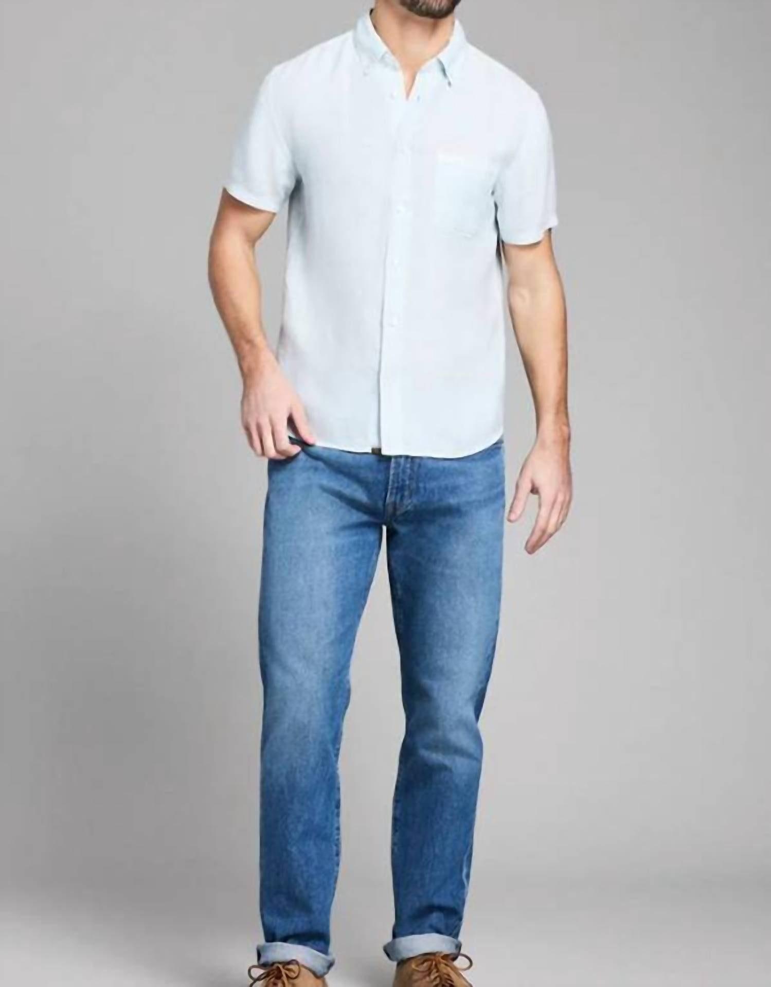 Billy Reid - Short Sleeve Linen Tuscumbia Shirt Button Down
