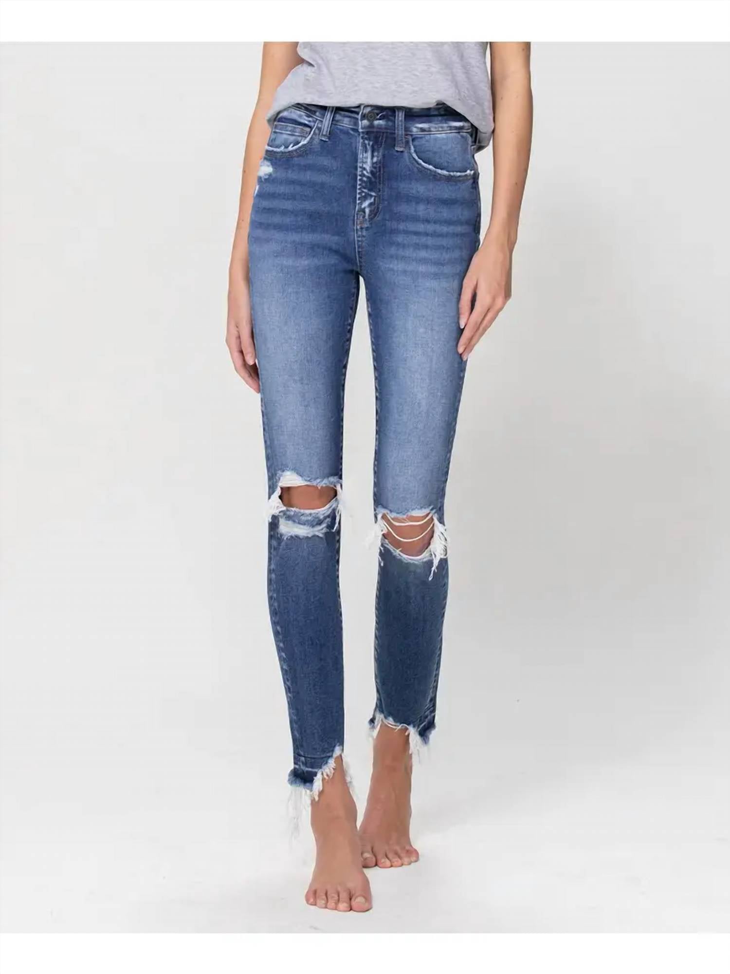 Flying Monkey - High Rise Distressed Skinny Jeans