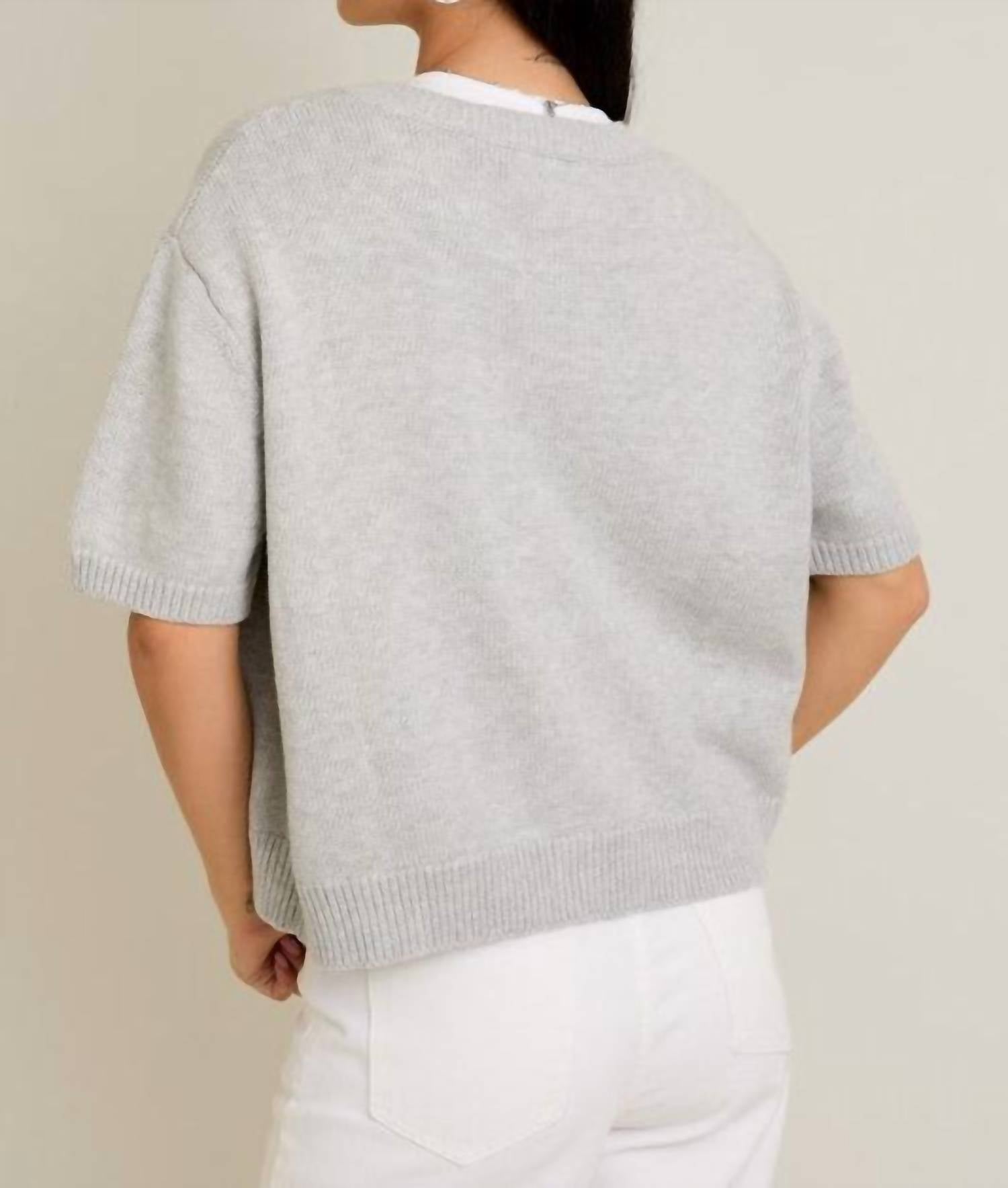 Le Lis - Short Sleeve Cardigan Sweater