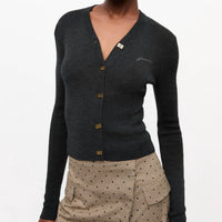 Ganni - Mini Ribbed Merino Cardigan