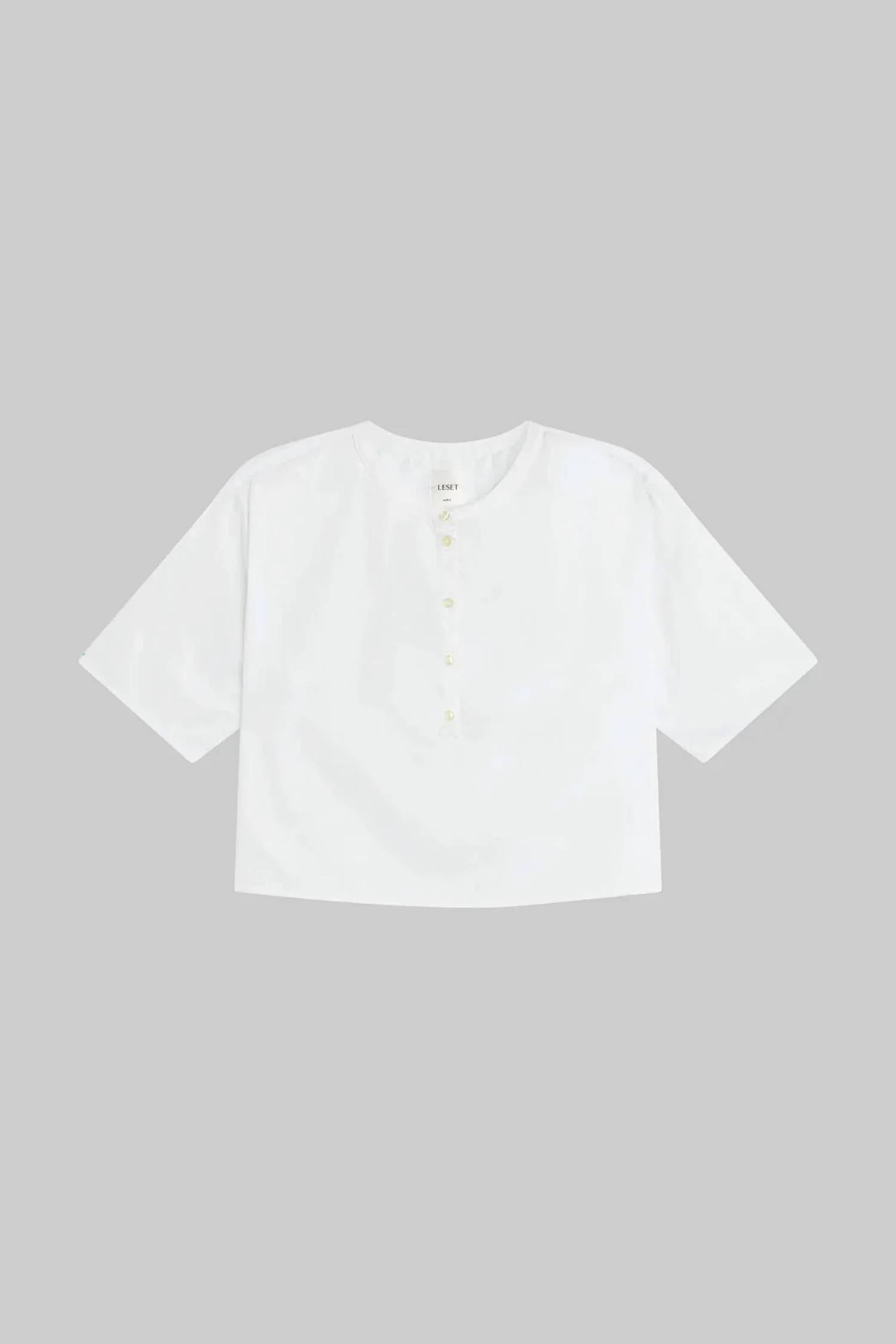 Leset - Yoko Short Sleeve Henley Top
