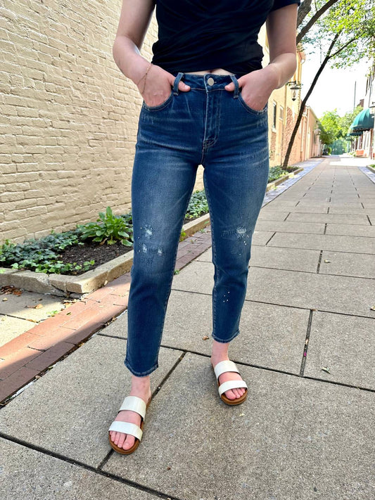 Risen - Layne Mid-rise Tapered Leg Jeans