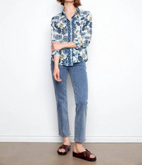 Charlie B - Printed Cotton Voile Button Up Blouse