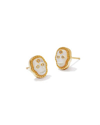 Kendra Scott Women's Sugar Skull Stud Earrings in gold - women's jewelry