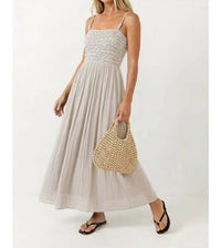 Naked Zebra - Smocked Maxi Dress
