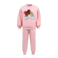 Lola + The Boys Bow Rainbow Gems Set in pink - item - alternate view