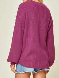 She + Sky - Balloon Sleeves Sweater