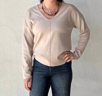 Blu Pepper - Monique V-neck Front Seam Sweater