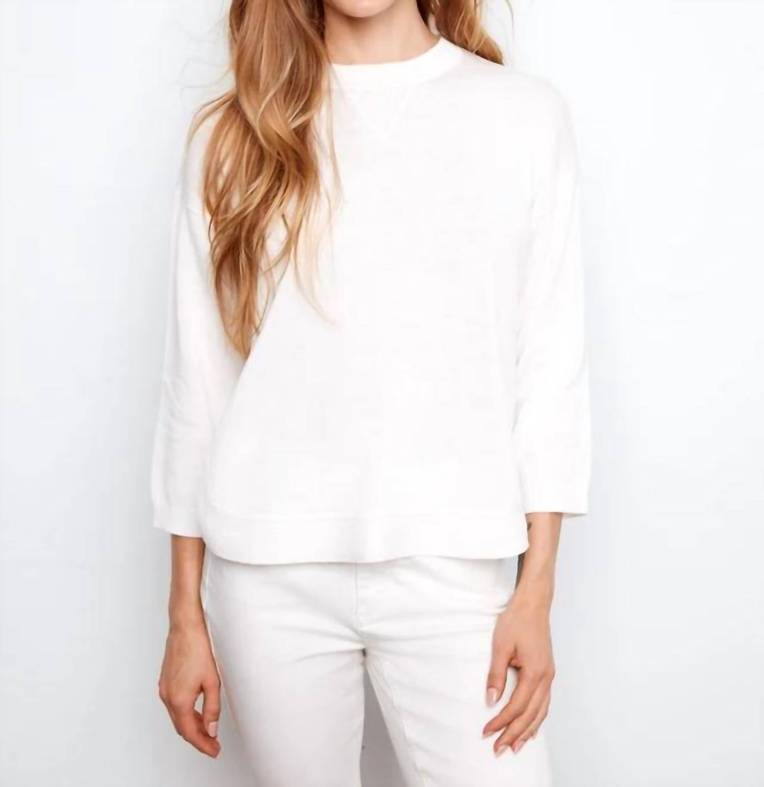 Charlie B - Rounded Hem Cotton Sweater