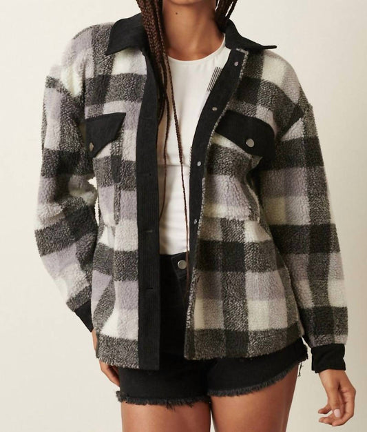 Mittoshop - Plaid Sherpa shacket