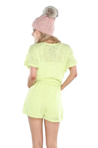Lush - Short Sleeve Wrap Lounge Set