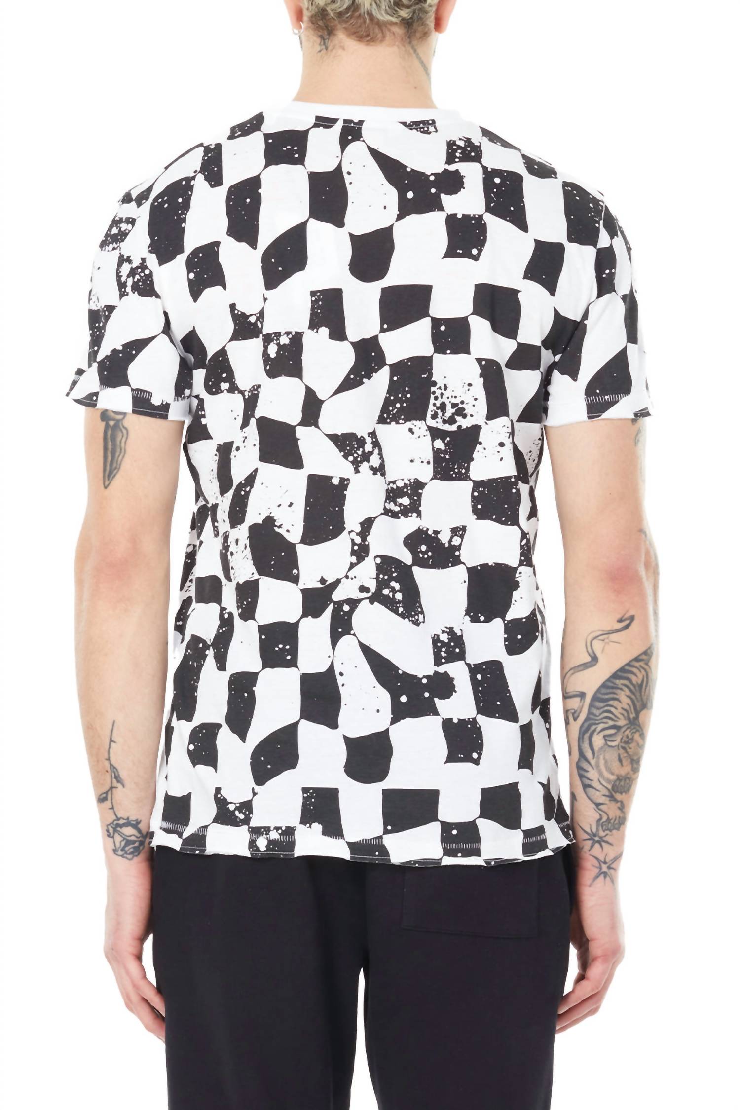 Knit Checkered T-Shirt