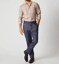 Billy Reid - Linen Line Plaid Wilson Shirt