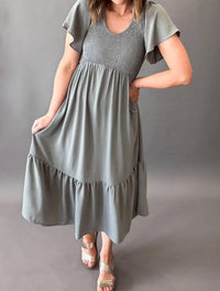 Mikarose - Smocked Midi Dress