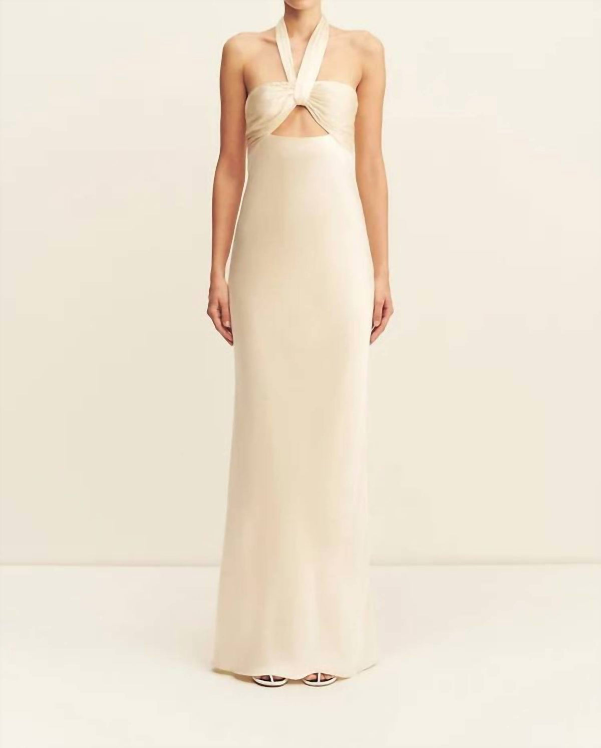 Shona Joy - La Lune Ruched Tie Maxi Dress