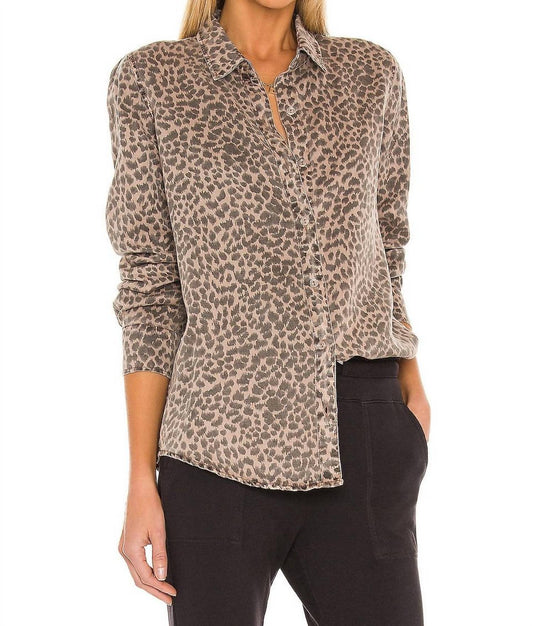 Monrow - Leopard Long Sleeve Shirt