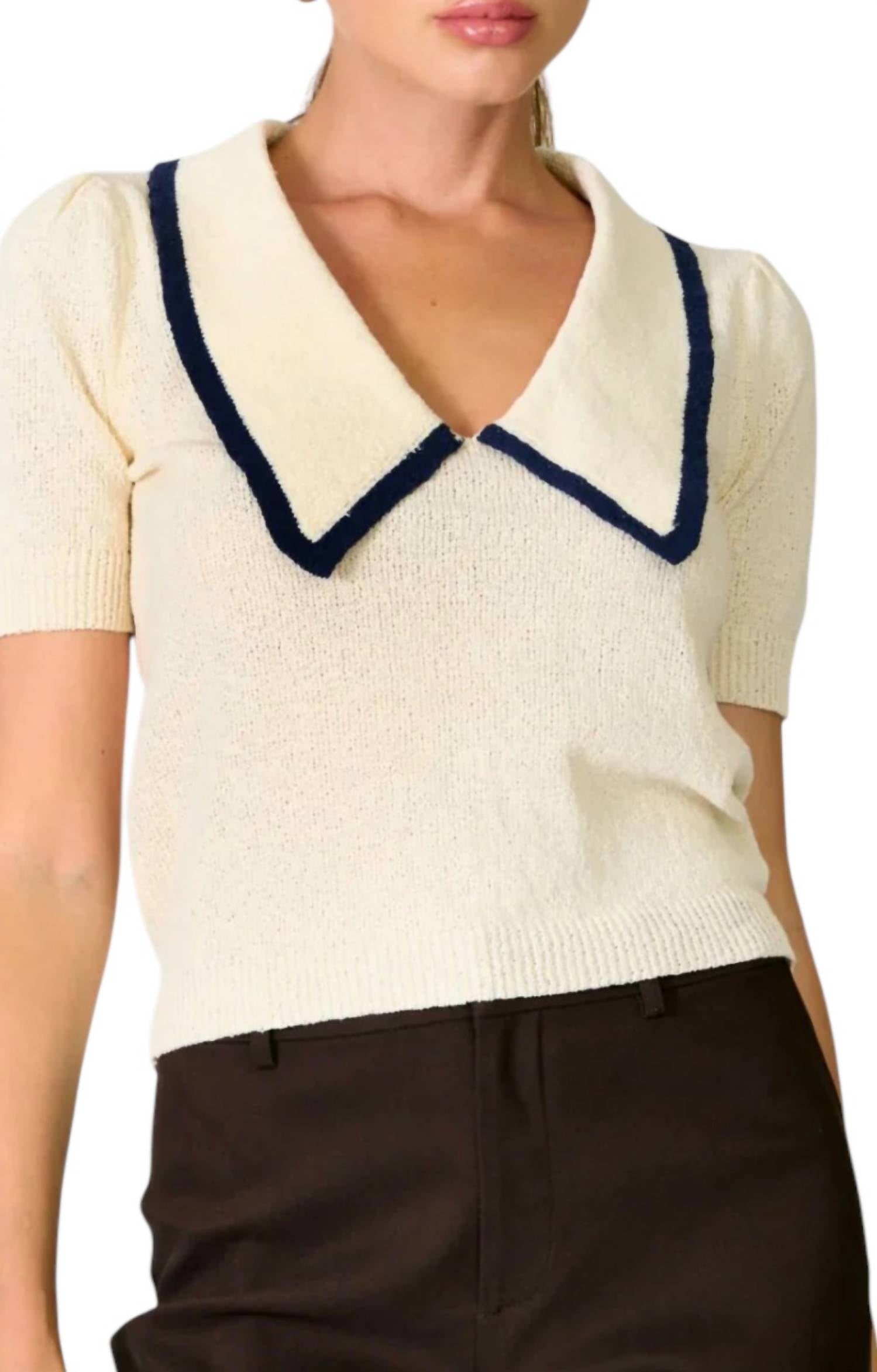 Line And Dot - Mariner Collared Sweater