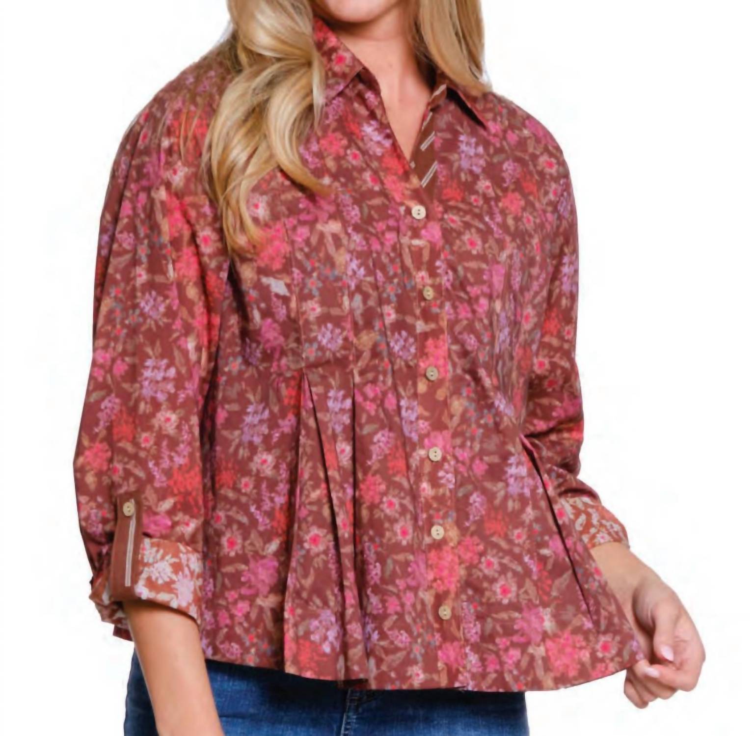 Tru Luxe - V-neck Swing Shirt