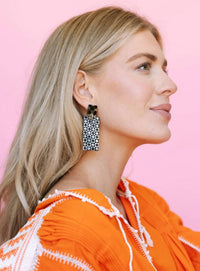 Sunshine Tienda - Women's Flower Tile Cabana Earrings