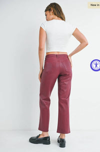 Just Black Denim - coated straight leg