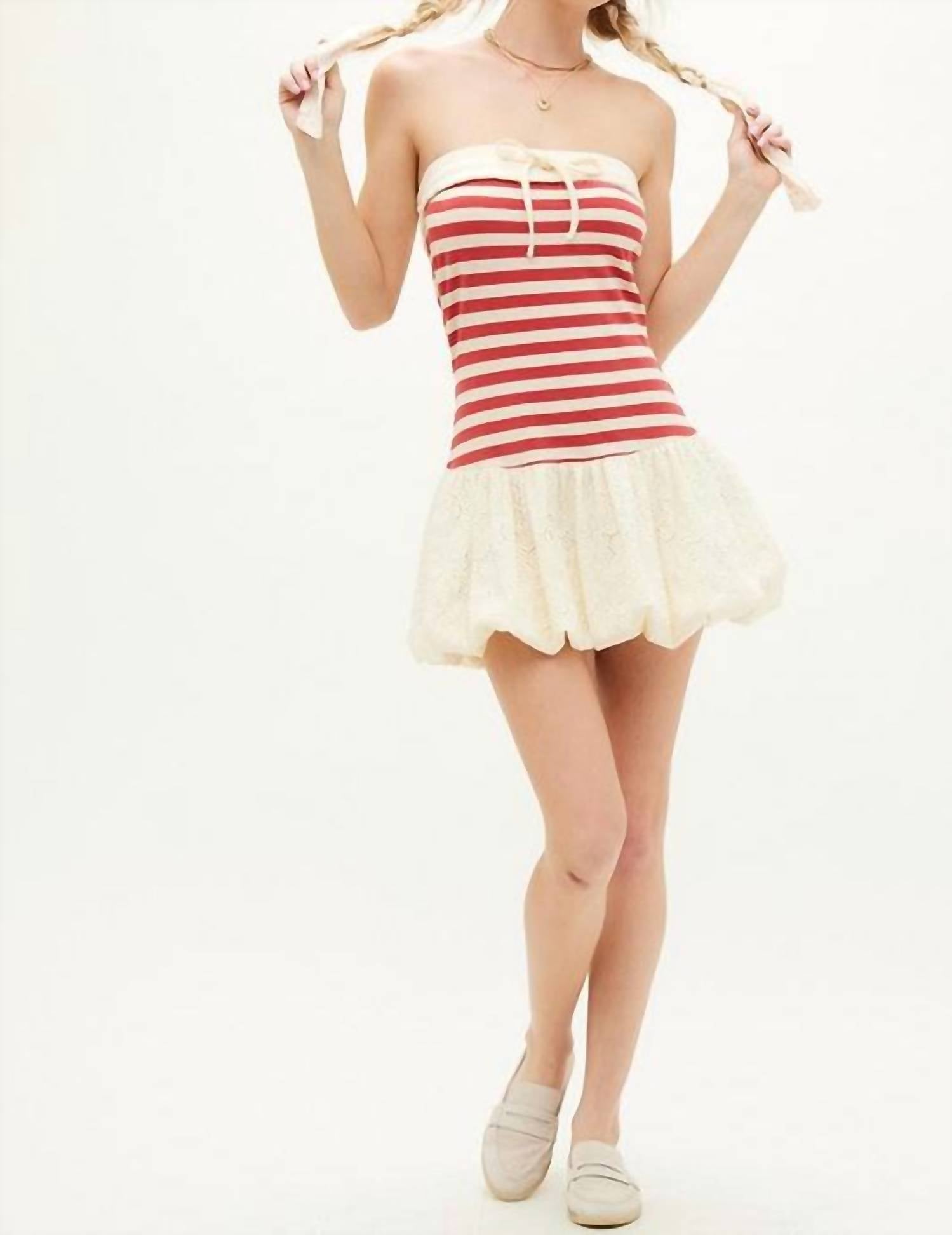 Illa Illa - Americana Terry & Eyelet Bubble Dress