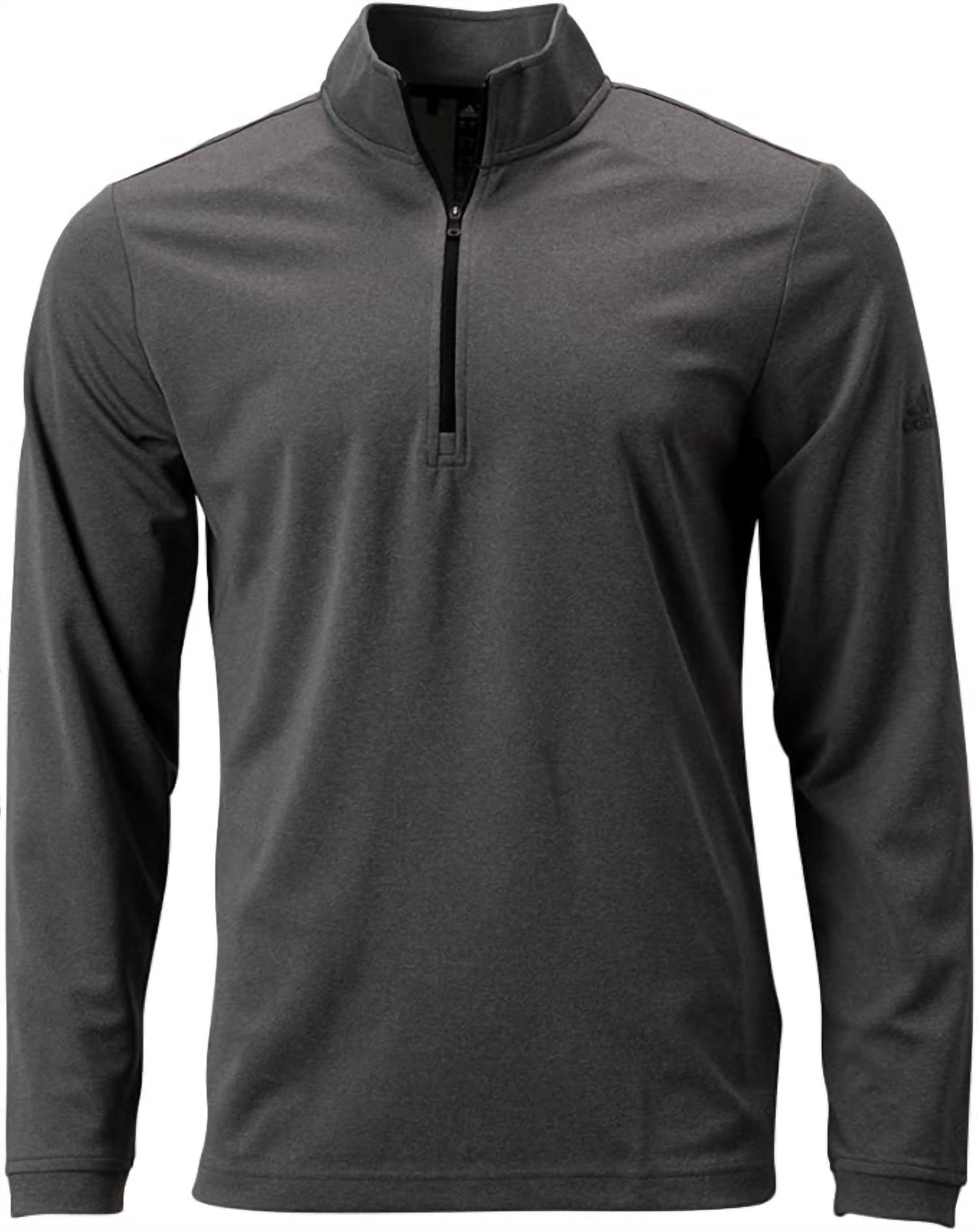 adidas Men's Lightweight Quarter Zip Top in black - men's sweater