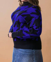 Flying Tomato - Turtleneck Sweater Top - Plus