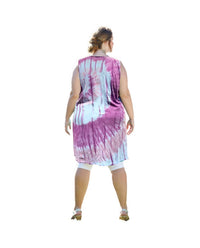 On The Plus Side - Tie Dye Sleeveless Ana Tank Dress - Plus Size