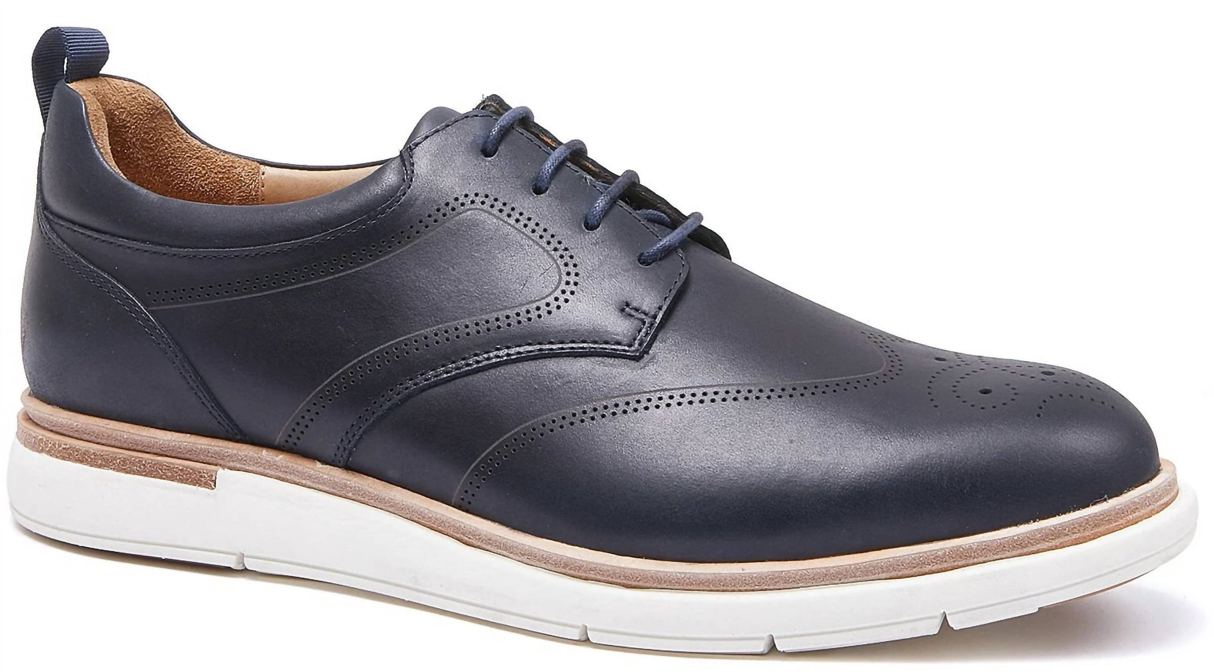 Shooz Wellness - Men's Marine Leather Oxford Brogue Shoes