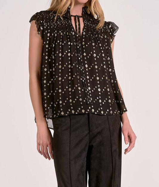 Elan - Sleeveless Holiday Sparkle Blouse
