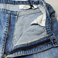 Aligrace - Women's Undone Mini Rise Straight Jeans