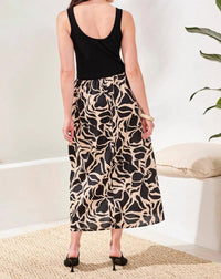 TRIBAL Sleeveless Maxi Dress in black - women's dress - alternate view
