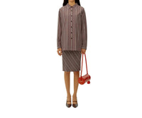 Umber Postpast - Striped Binding Detail Shirt