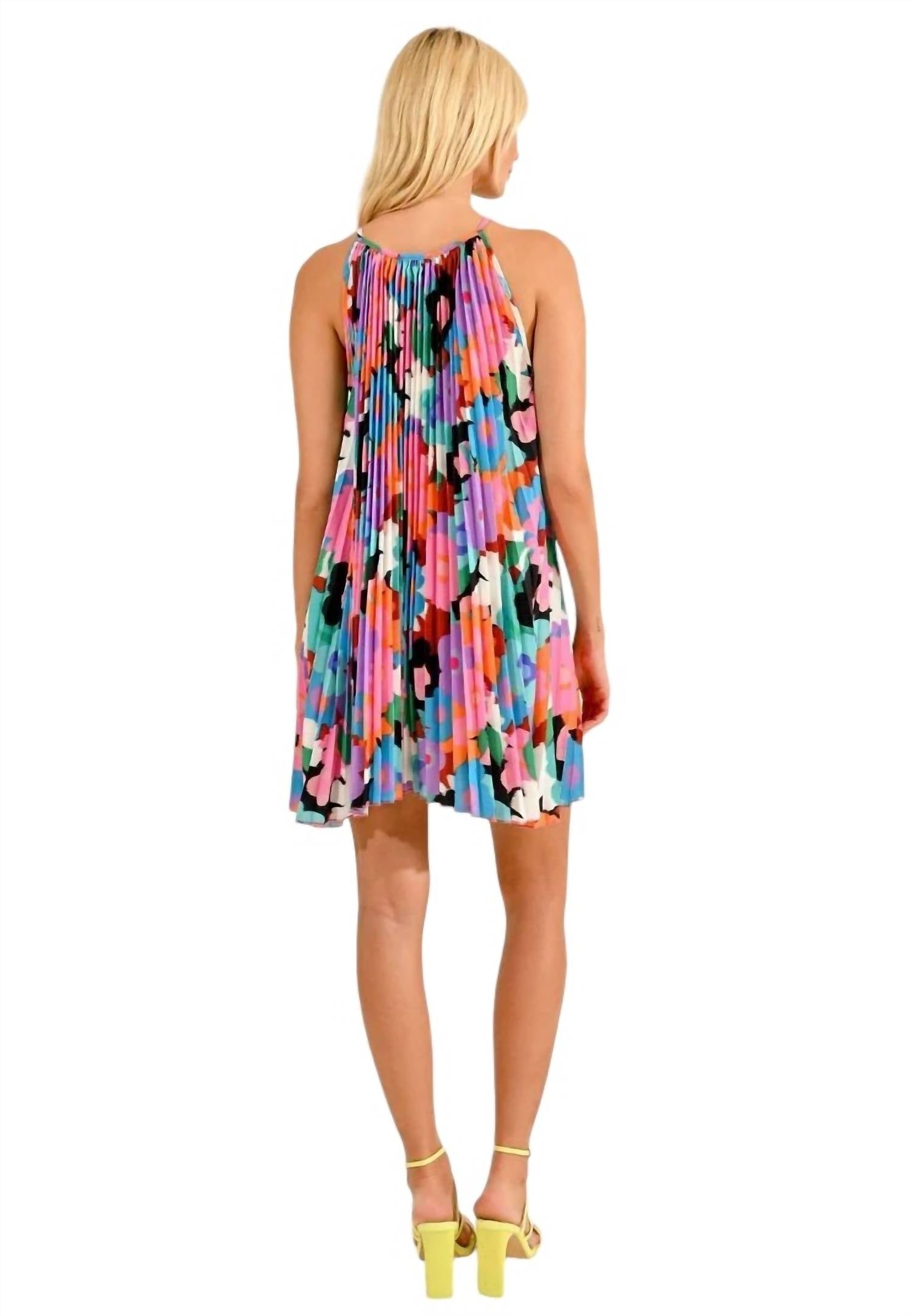 Molly Bracken - PLEATED FLORAL MINI DRESS