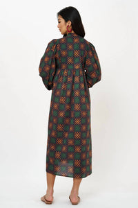 Oliphant - Mandarin Balloon Sleeve Midi Dress