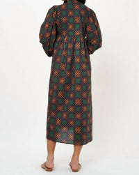 Oliphant - Mandarin Balloon Sleeve Midi Dress